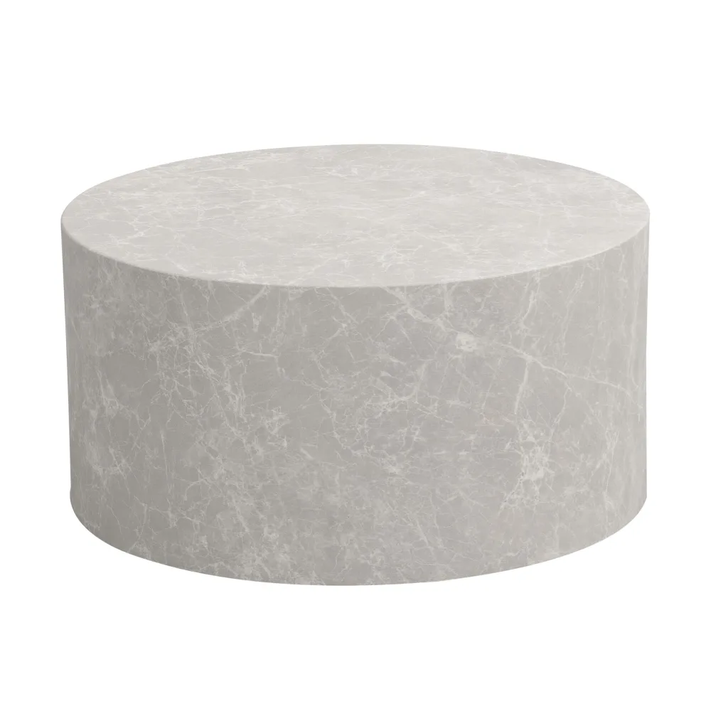 FineBuy Couchtisch MONOBLOC Rund 60 cm – Moderner Wohnzimmertisch in elegantem Design – runder Sofatisch, Loungetisch für Wohnzimmer