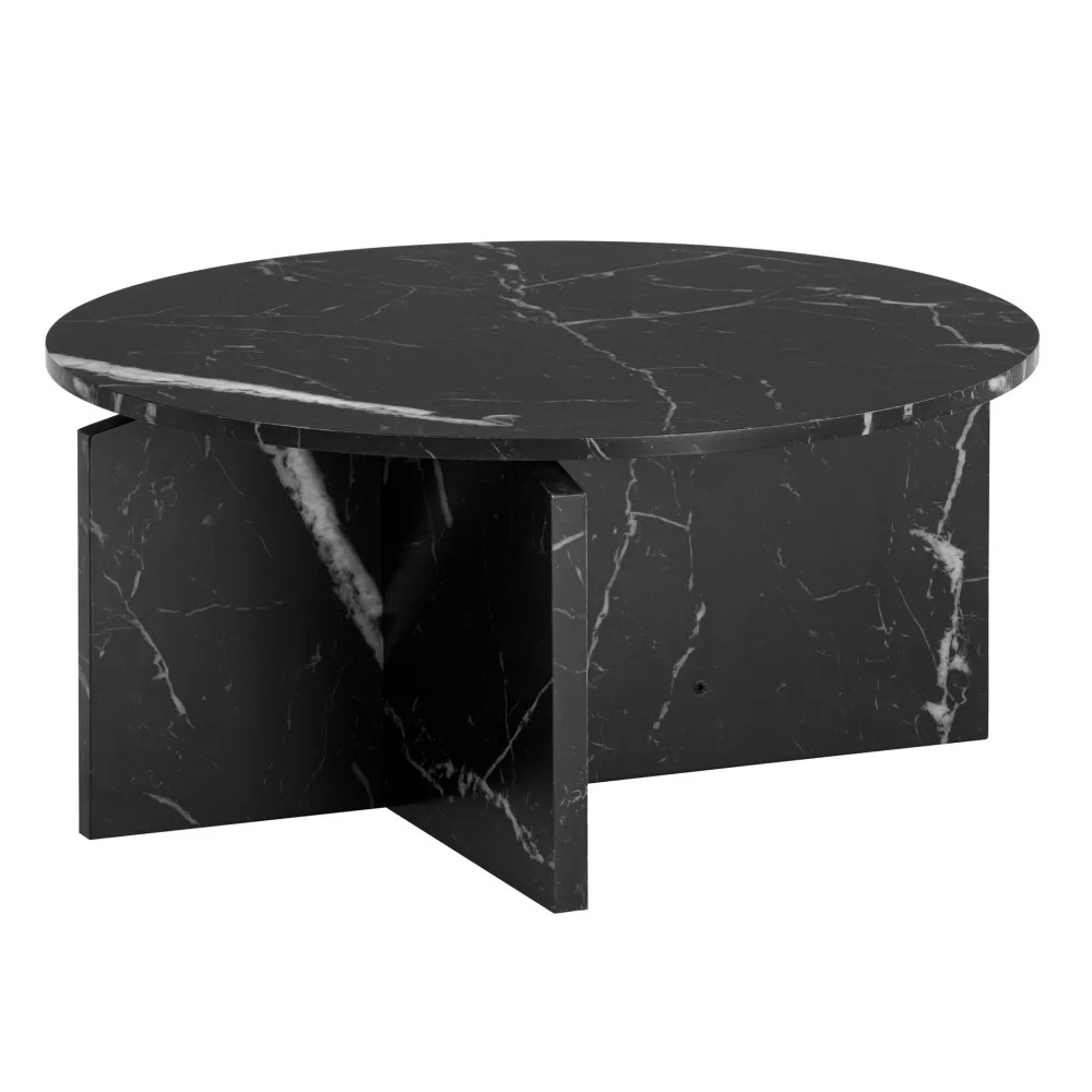 FineBuy Couchtisch 70x70x33 cm Sofatisch Modern, Design Wohnzimmertisch Rund, Loungetisch Groß, Kaffeetisch Beistelltisch