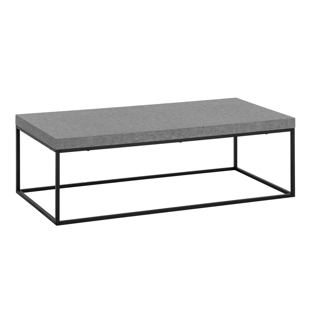 FineBuy Couchtisch 120x60x38 cm Sofatisch Modern, Design Wohnzimmertisch Rechteckig, Loungetisch Groß, Kaffeetisch Metallbeine