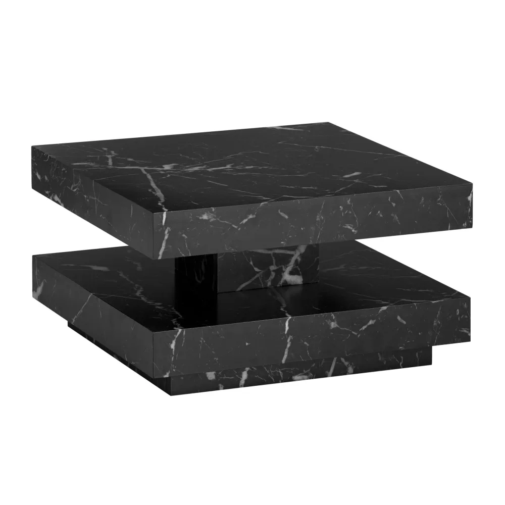 FineBuy Couchtisch 60x60x34 cm Sofatisch Modern, Design Wohnzimmertisch mit Stauraum Quadratisch, Loungetisch Klein, Kaffeetisch