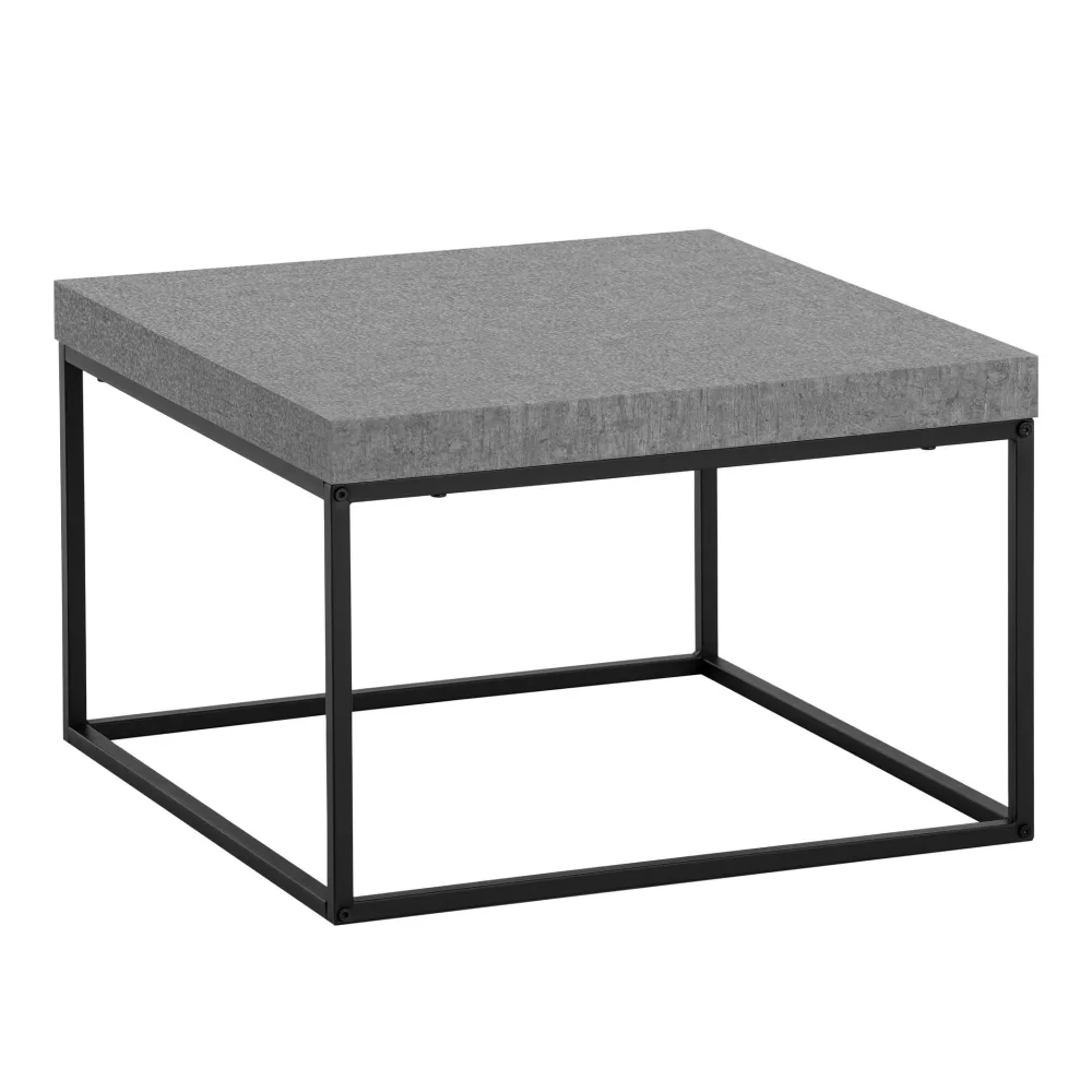 FineBuy Couchtisch 60x60x38 cm Sofatisch Modern, Design Wohnzimmertisch Quadratisch, Loungetisch Klein, Kaffeetisch Metallbeine