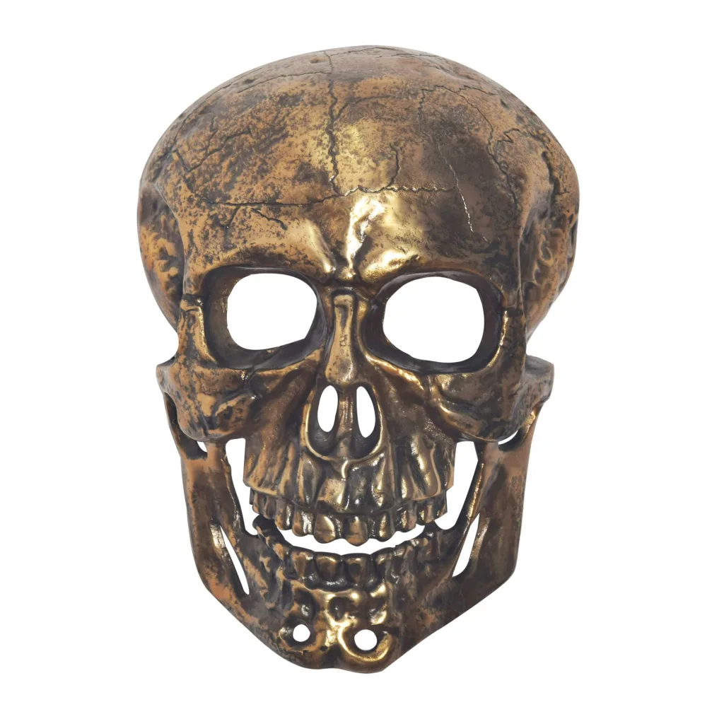FineBuy Wanddeko Totenkopf Aluminium 41 cm Schädel Groß, Design Wanddekoration Metall Deko Alu Modern, Wohndeko Skull, Wandskulptur Dekoration Wohnaccessoire
