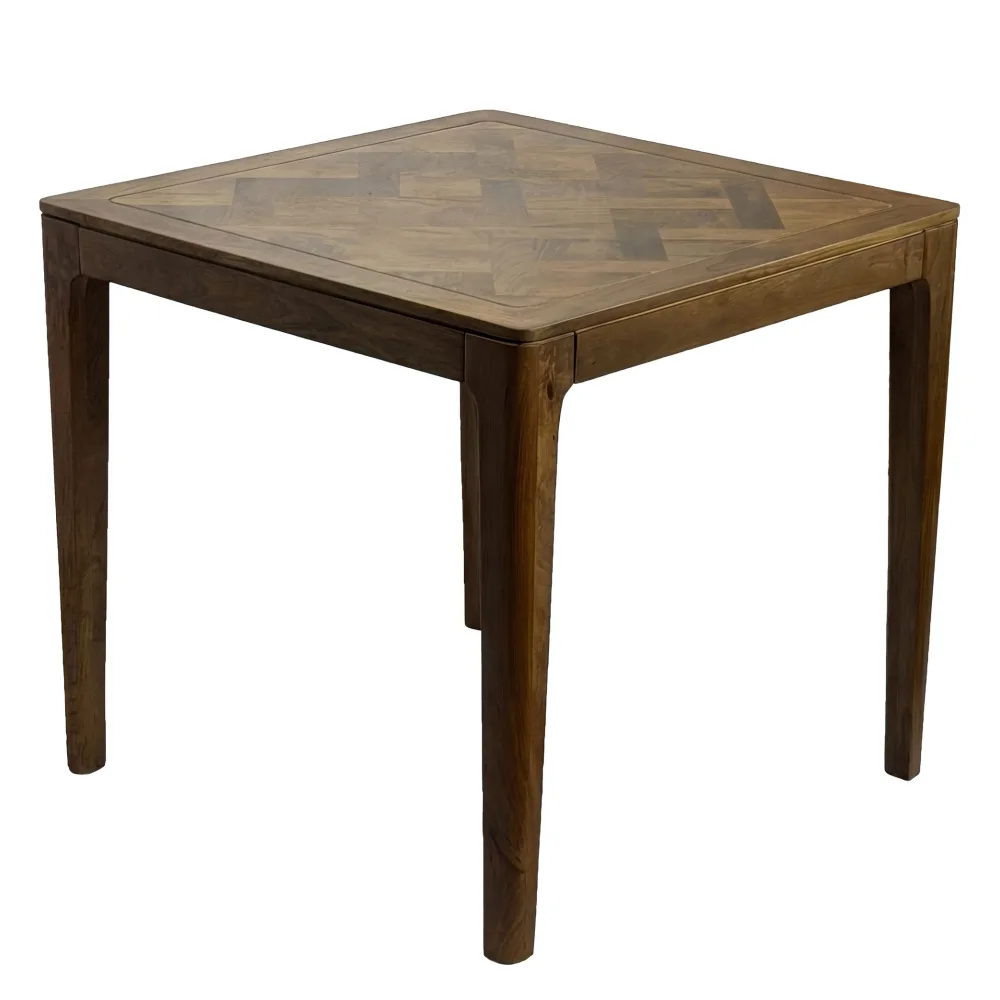 FineBuy Esstisch Massivholz Mango 80x80 cm - Quadratischer Esszimmertisch Holz - Küchentisch modern für 4 Personen - Stabiler Holztisch - Tisch für Esszimmer Bistrotisch Handmade