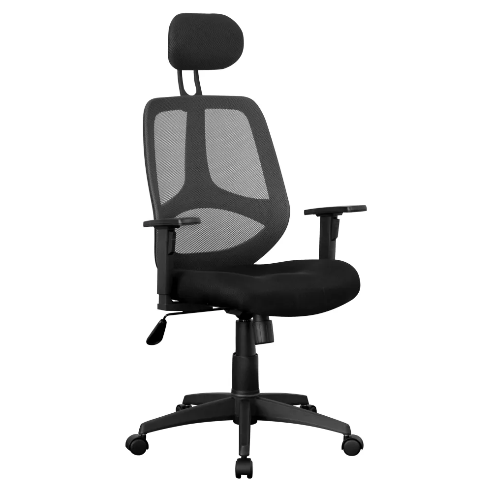 FineBuy Bürostuhl Chefsessel Schreibtischstuhl Drehstuhl Bürosessel mit Armlehnen & Kopfstütze 120 kg X-XL