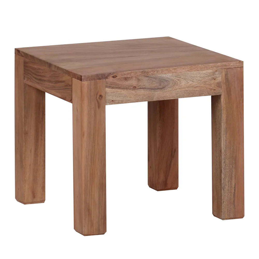 FineBuy Couchtisch Massiv-Holz 45 cm breit Wohnzimmer-Tisch Design Landhaus-Stil Beistelltisch natur Farbe wählbar
