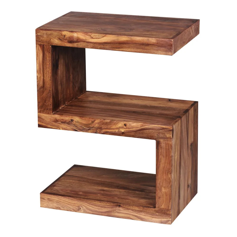 FineBuy Beistelltisch Massivholz