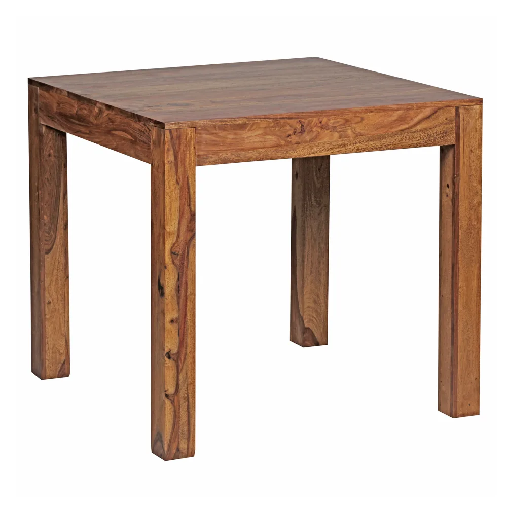 FineBuy Esstisch Sheesham Massivholz – Holztisch massiv, Design Esszimmertisch Naturholz, Küchentisch Echtholz im modernen Stil
