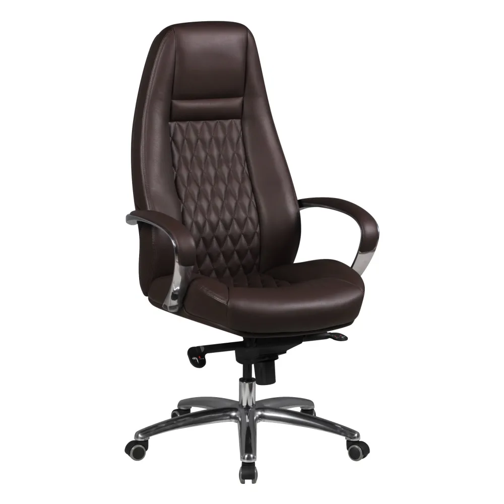 FineBuy AUSTIN Bürostuhl Echtleder Schreibtischstuhl ergonomisch Chefsessel edel Drehstuhl höhenverstellbar
