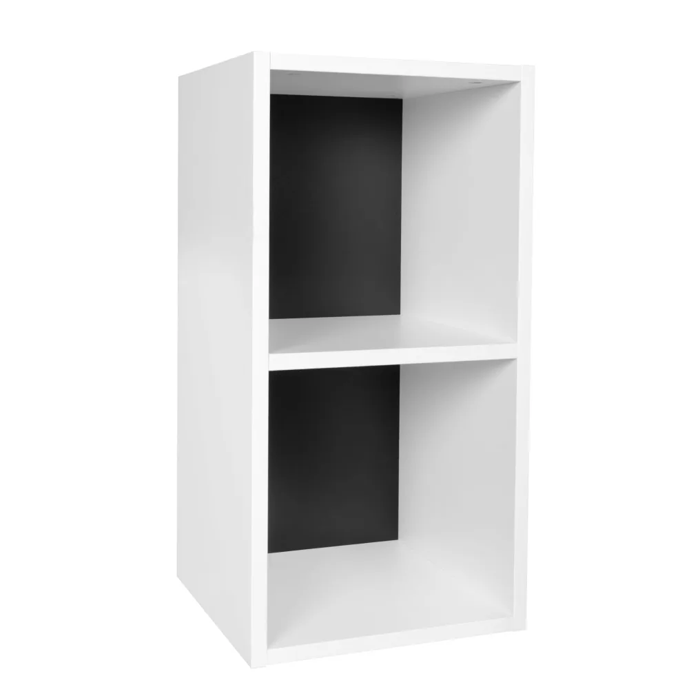 FineBuy Standregal Holz 30x60x30 cm Modern Regal Klein, Wandregal Ablageregal Schmal, Kleines Bücherregal 2 Ablagefächer, Schmales Design Holzregal Nischenregal
