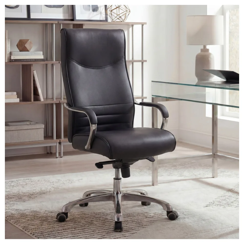 FineBuy Bürostuhl BIGBOSS Bezug Kunstleder Schreibtischstuhl bis 150 kg, XXL Design Chefsessel höhenverstellbar, Drehstuhl ergonomisch mit Armlehnen & hoher Rückenlehne, Hochlehner mit Wippfunktion