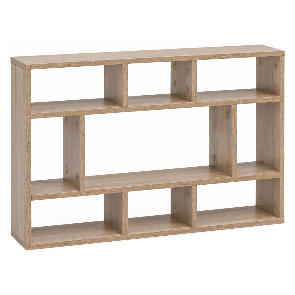 FineBuy Wandregal 75x51x16 cm Holz Hängeregal Modern, Design Wandboard Freischwebend, Holzregal Regal für die Wand, Bücherregal Schmal, Dekoregal Schweberegal Wohnzimmer