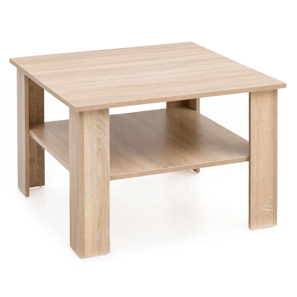 FineBuy Couchtisch SV51868 Holz 60 x 42 x 60 cm Design Holztisch mit Ablage, Wohnzimmertisch Coffee Table, Sofatisch Loungetisch, Kaffeetisch Stubentisch mit Stauraum, Tisch Wohnzimmer