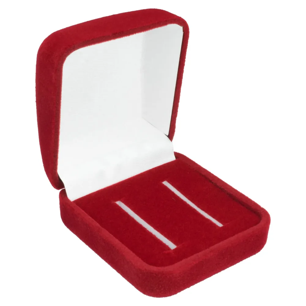 Caixinha de veludo vermelho