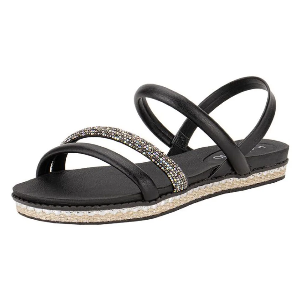 Sandália Feminina Flat Beira Rio - 83211546 PRETO 01 34