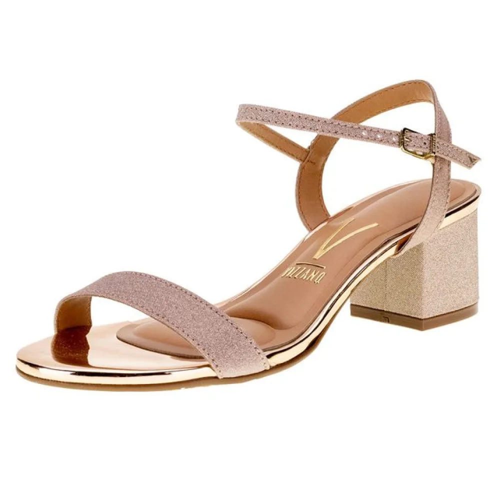 Sandália Feminina Salto Baixo Vizzano - 6291900 BRONZE 01 34