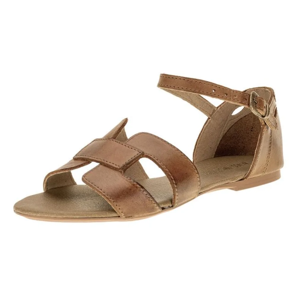 Sandália Feminina Flat Miss Western 128T CASTANHO 35