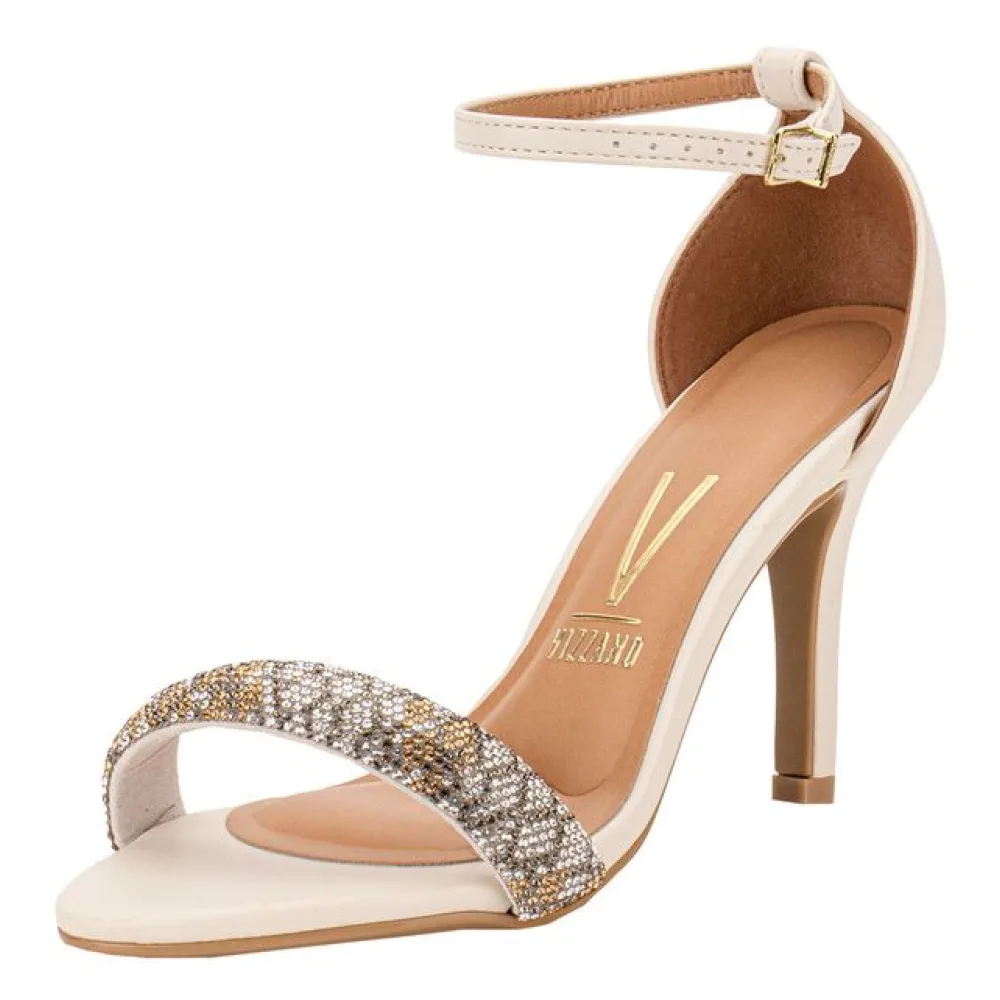 Sandália Feminina Salto Fino Vizzano 62491003 MARFIM 37