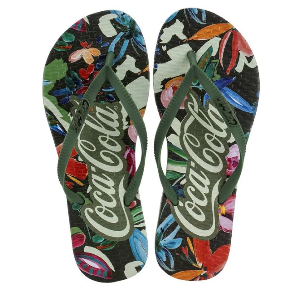 Chinelo Feminino Coke Japan Style Coca Cola CC3984 OLIVA 35/36