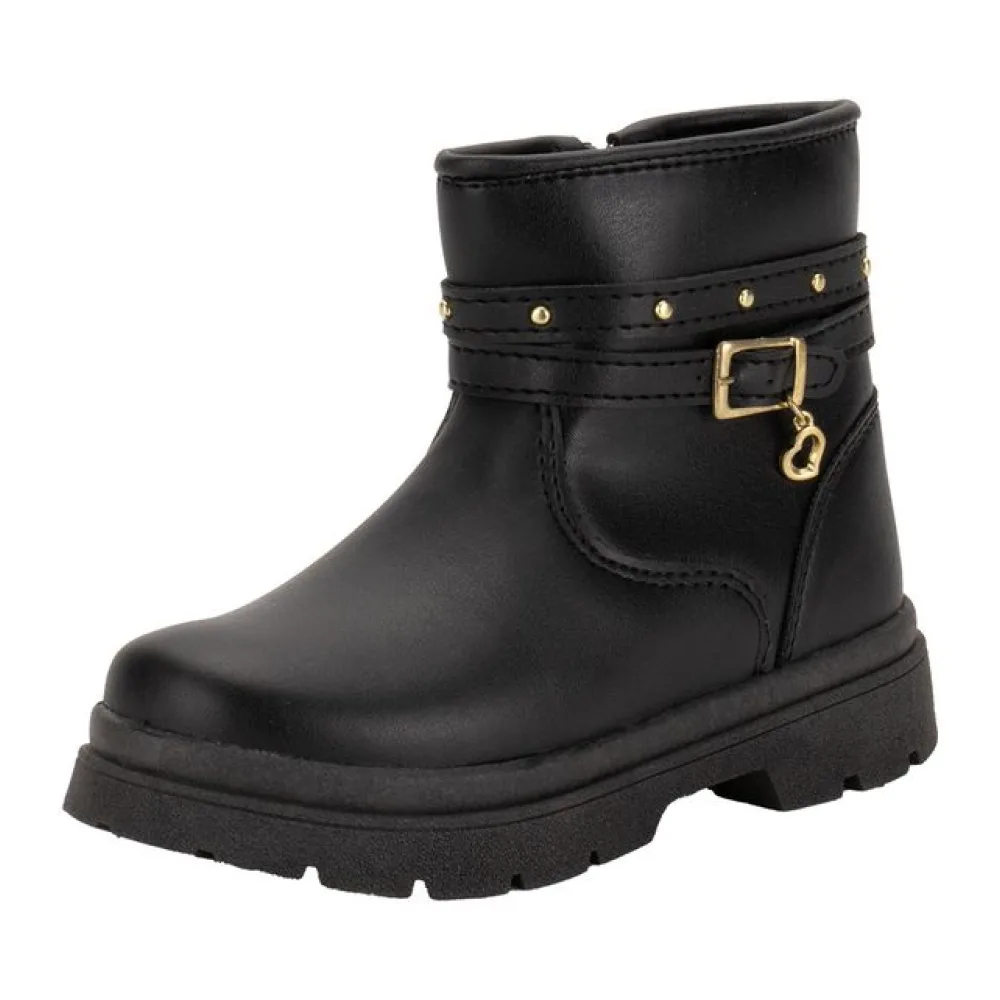 Bota Infantil Feminina Lily Kids 15099 PRETO 21
