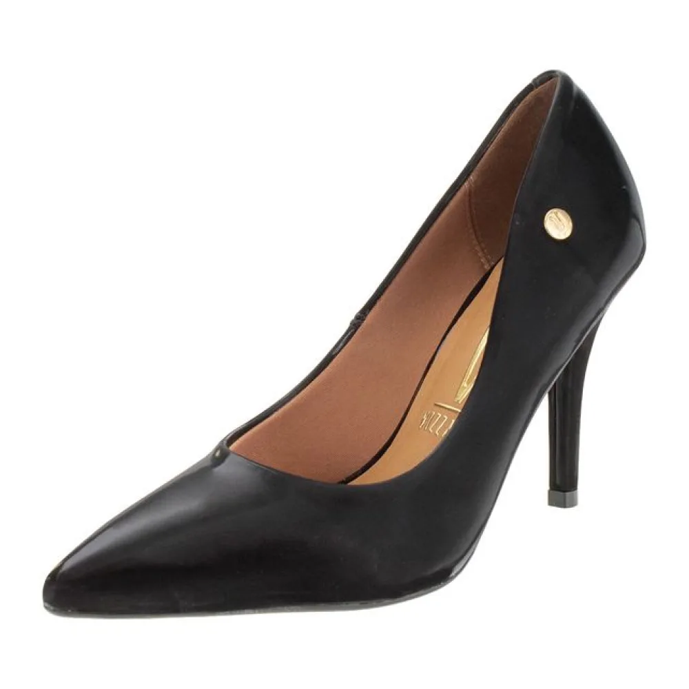 Scarpin Feminino Gloss Salto Alto Vizzano - 11841101 PRETO 38