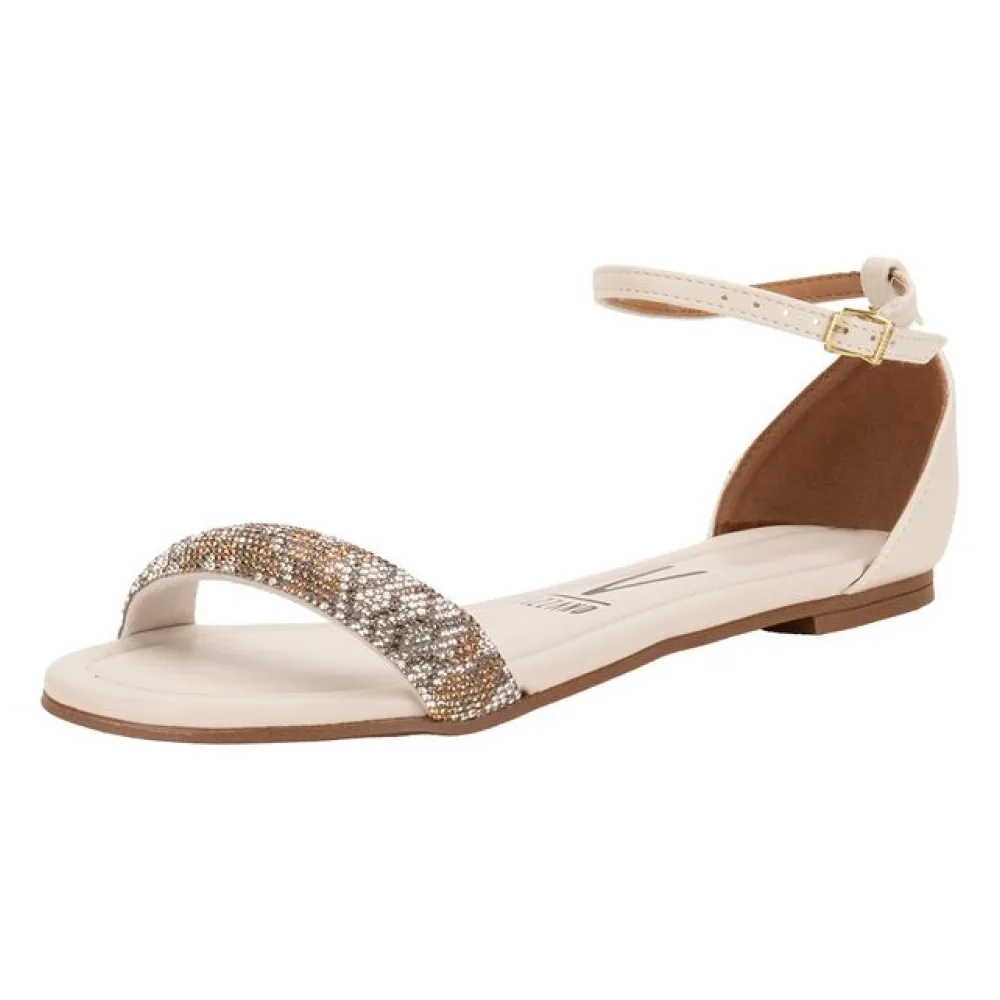 Sandália Feminina Flat Vizzano 62351704 MARFIM 36