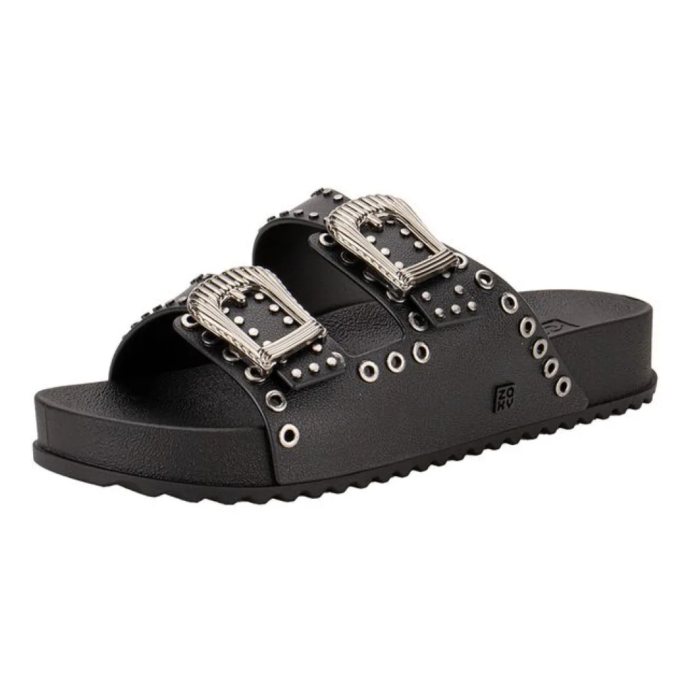 Sandália Feminina Conforto Hold Zaxy 19069 PRETO 33/34