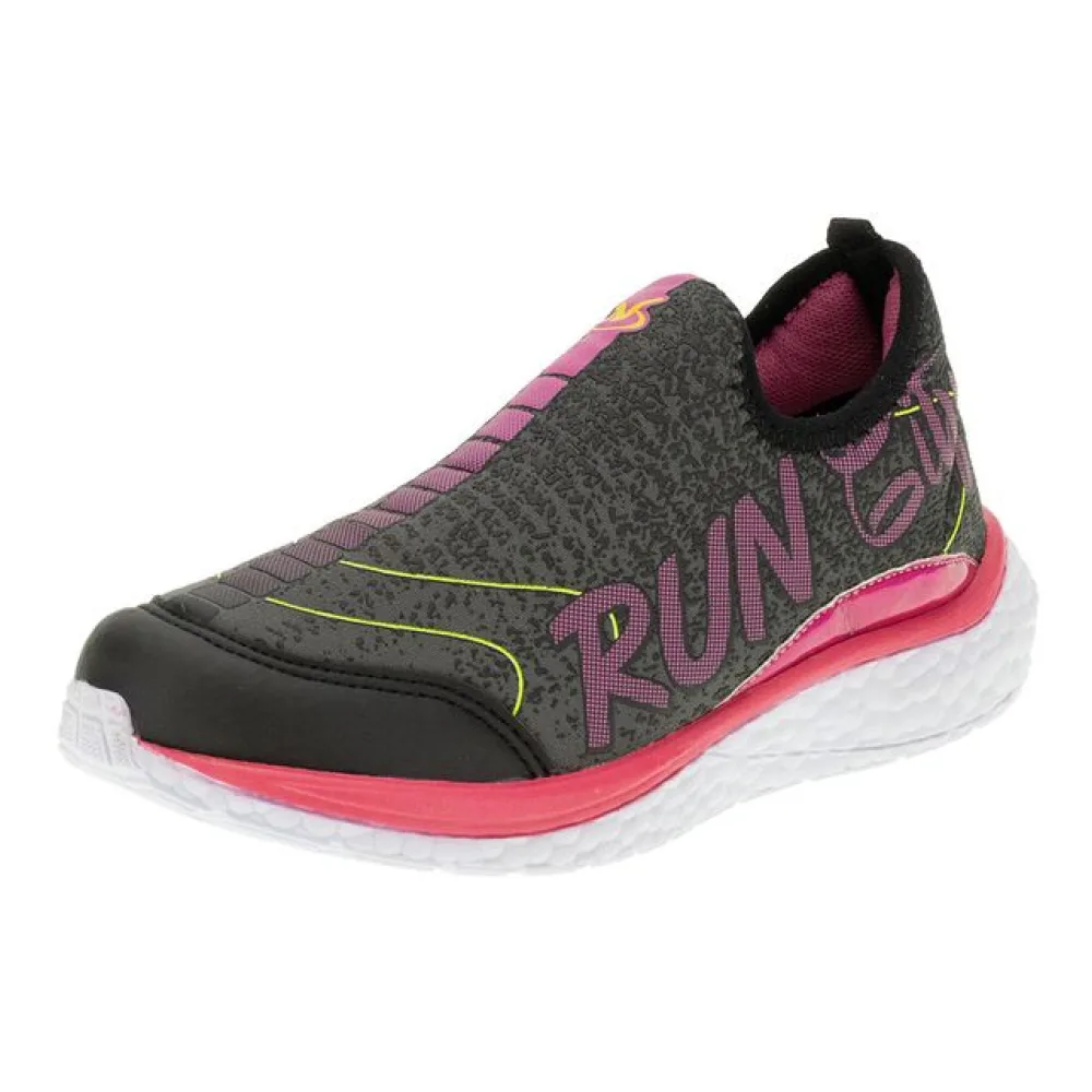 Tênis Infantil Slip On Via Vip - VV9501 CINZA/ROSA 33