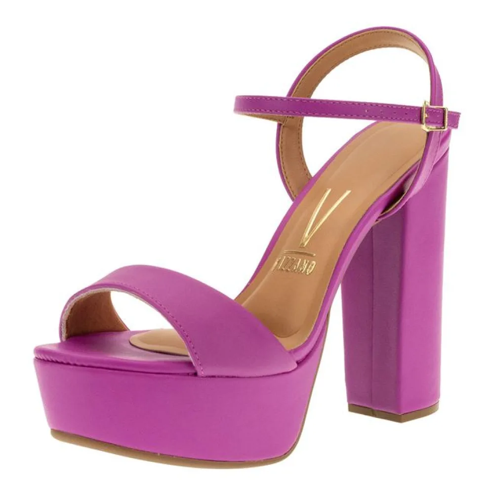 Sandália Feminina Salto Alto Vizzano - 6282455 ROXO 38