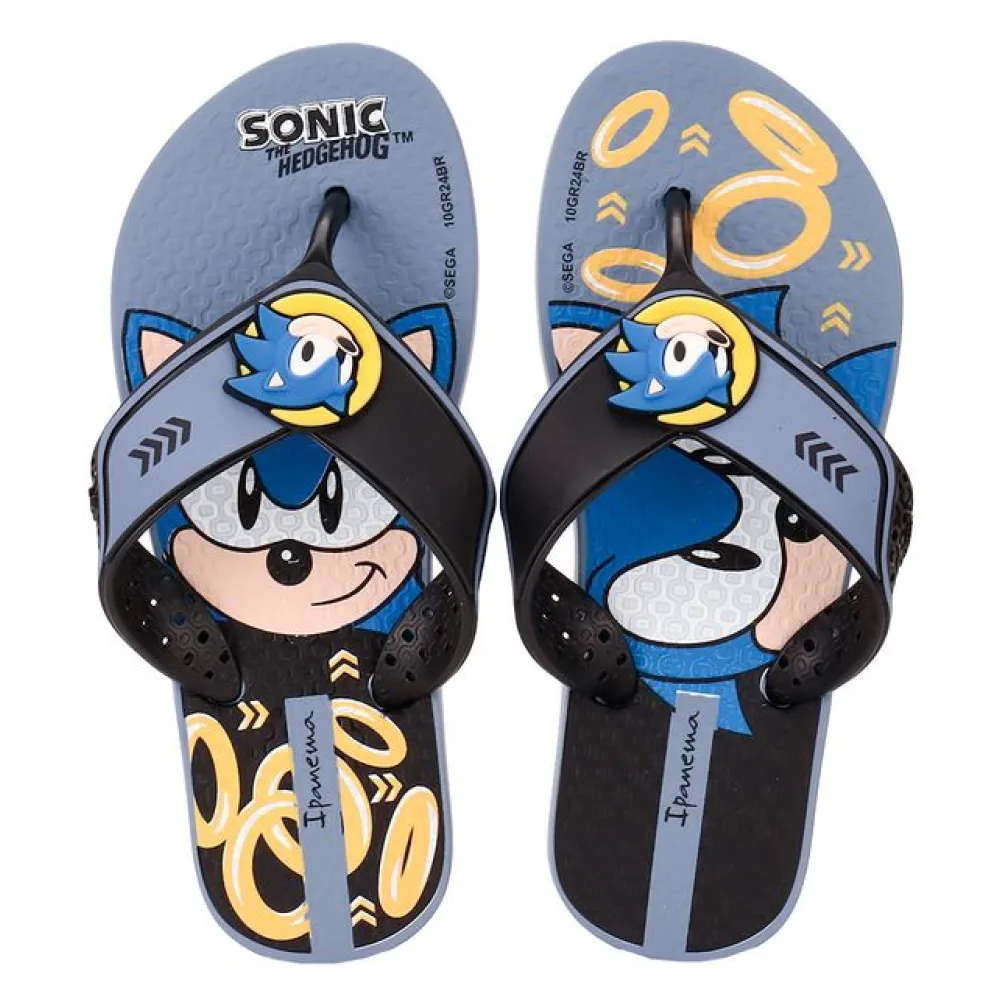 Chinelo Infantil Masculino Sonic Iconic Ipanema 27328 AZUL/PRETO 23/24