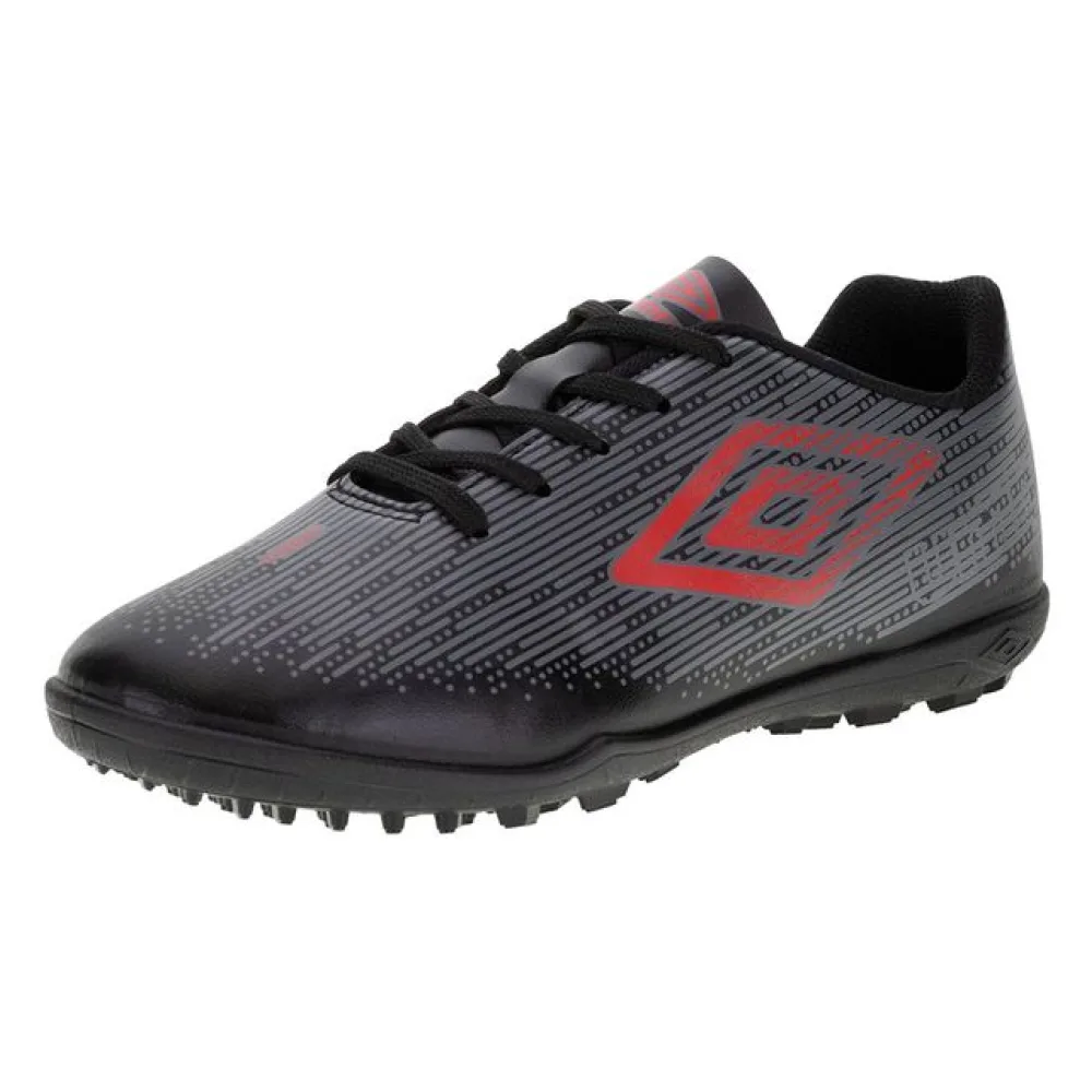 Chuteira Infantil Society Fast Jr Umbro - U07FB063 PRETO/CINZA 28