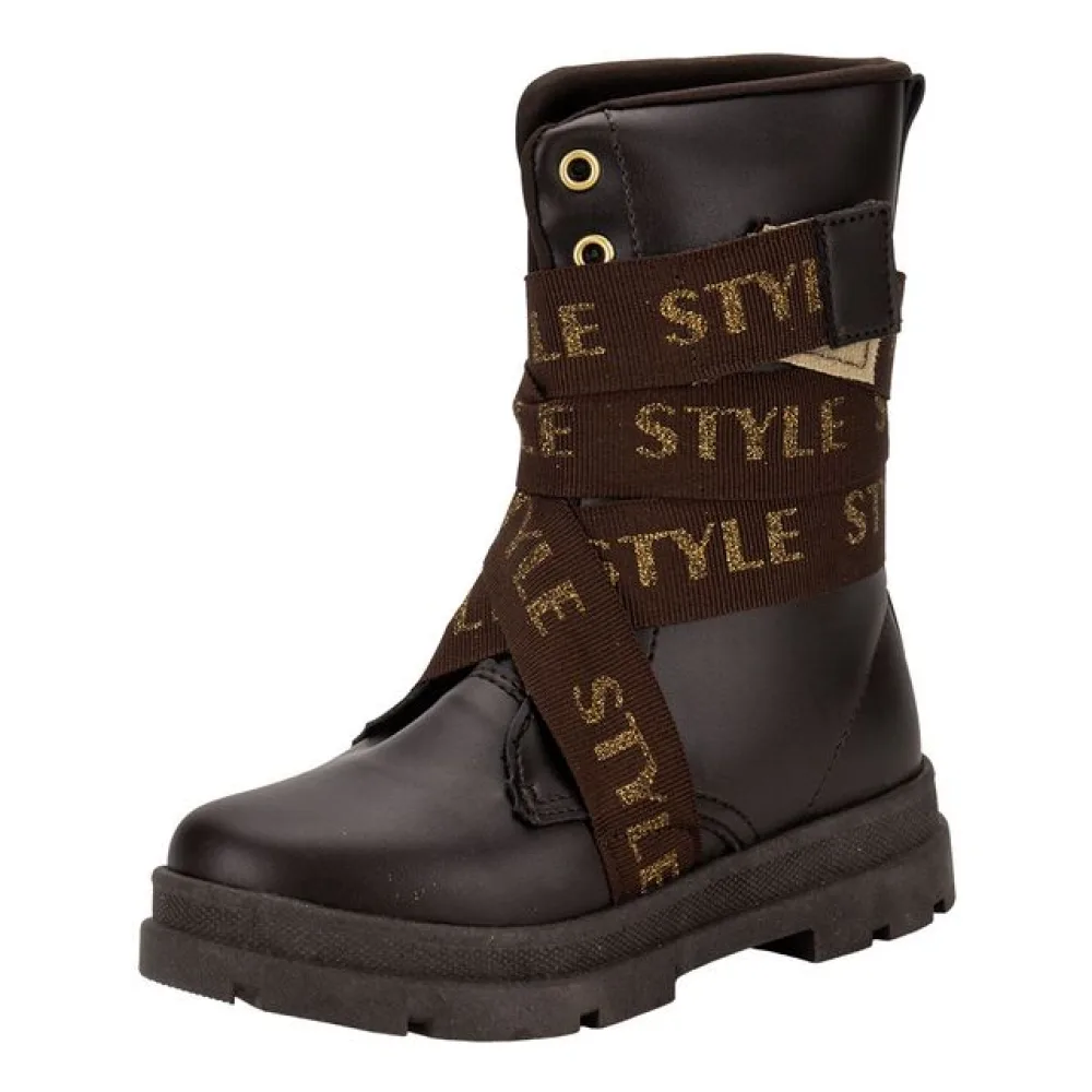Bota Infantil Feminina Fanfik Style Kidy 3630005 CAFÉ 28