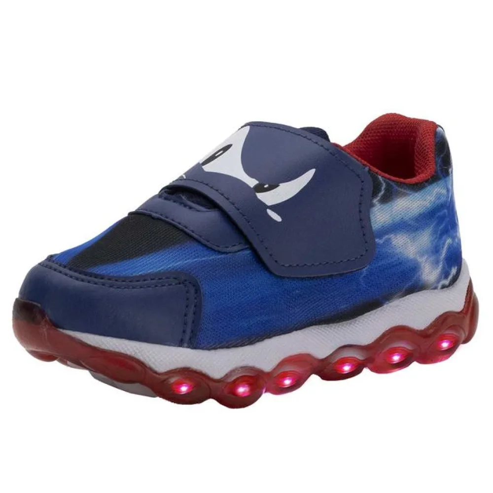 Tênis Infantil Led Minipé - MP2205 AZUL/VERMELHO 02 22