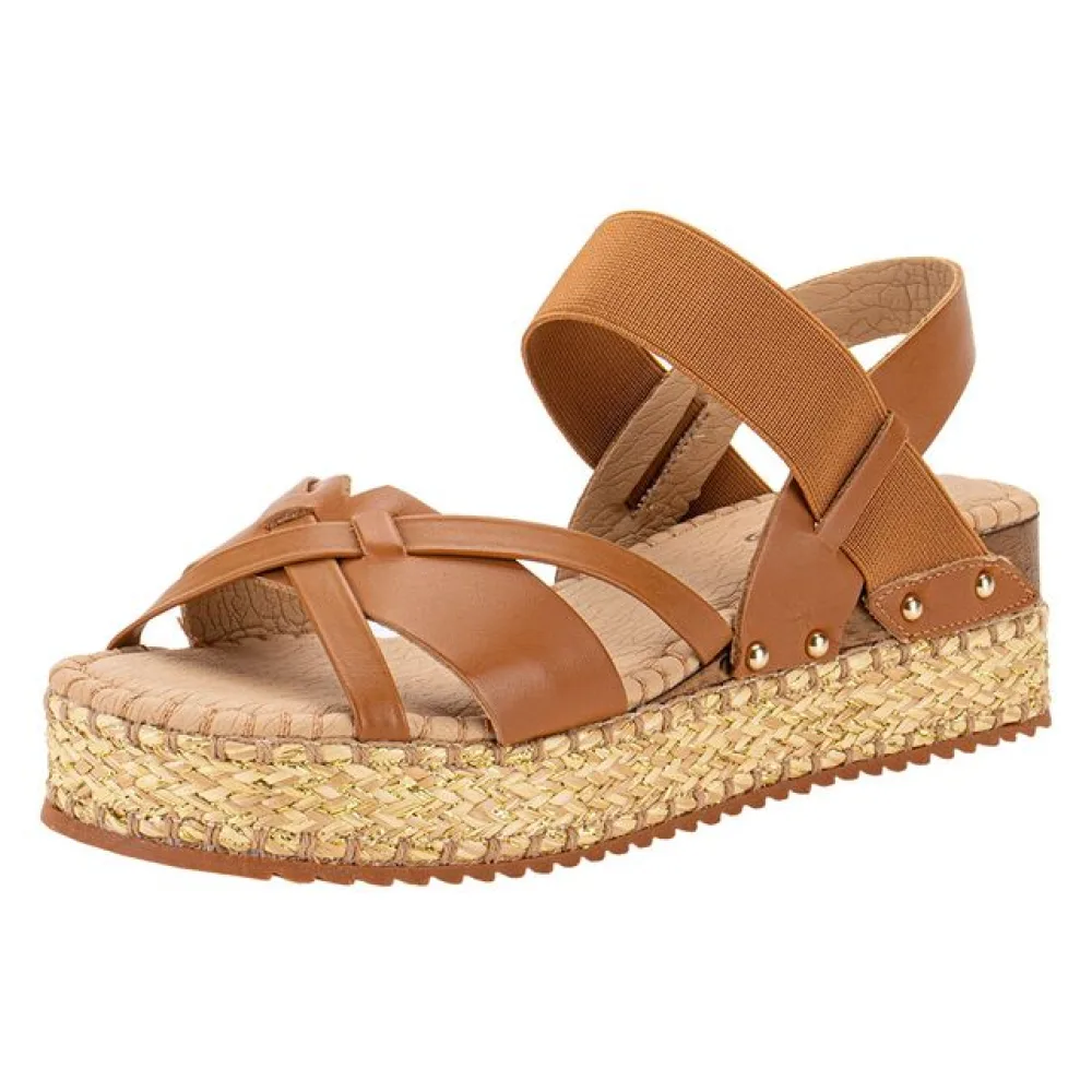Sandália Feminina Anabela Bottero 364202 CARAMELO 39