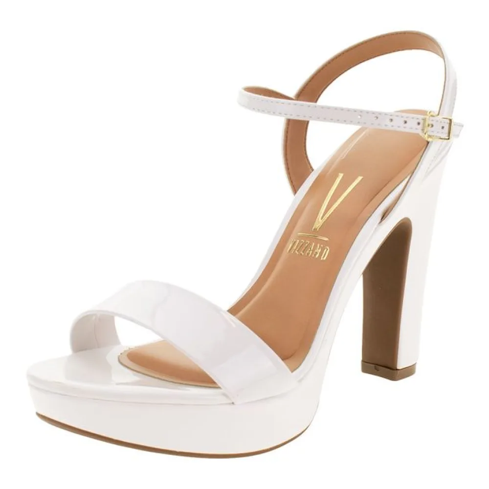 Sandália Feminina Salto Alto Vizzano - 6292100 BRANCO 38