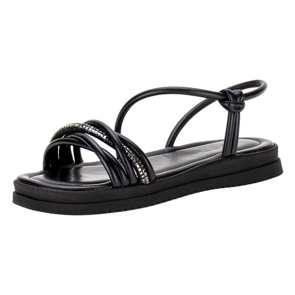 Sandália Feminina Flat Mississipi - Q9803 PRETO 35
