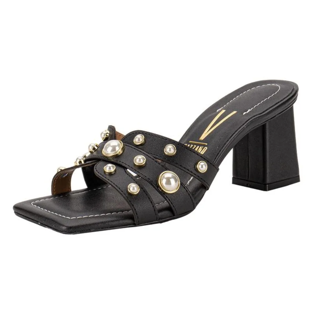 Tamanco Feminino Salto Grosso Vizzano 6455130 PRETO 35