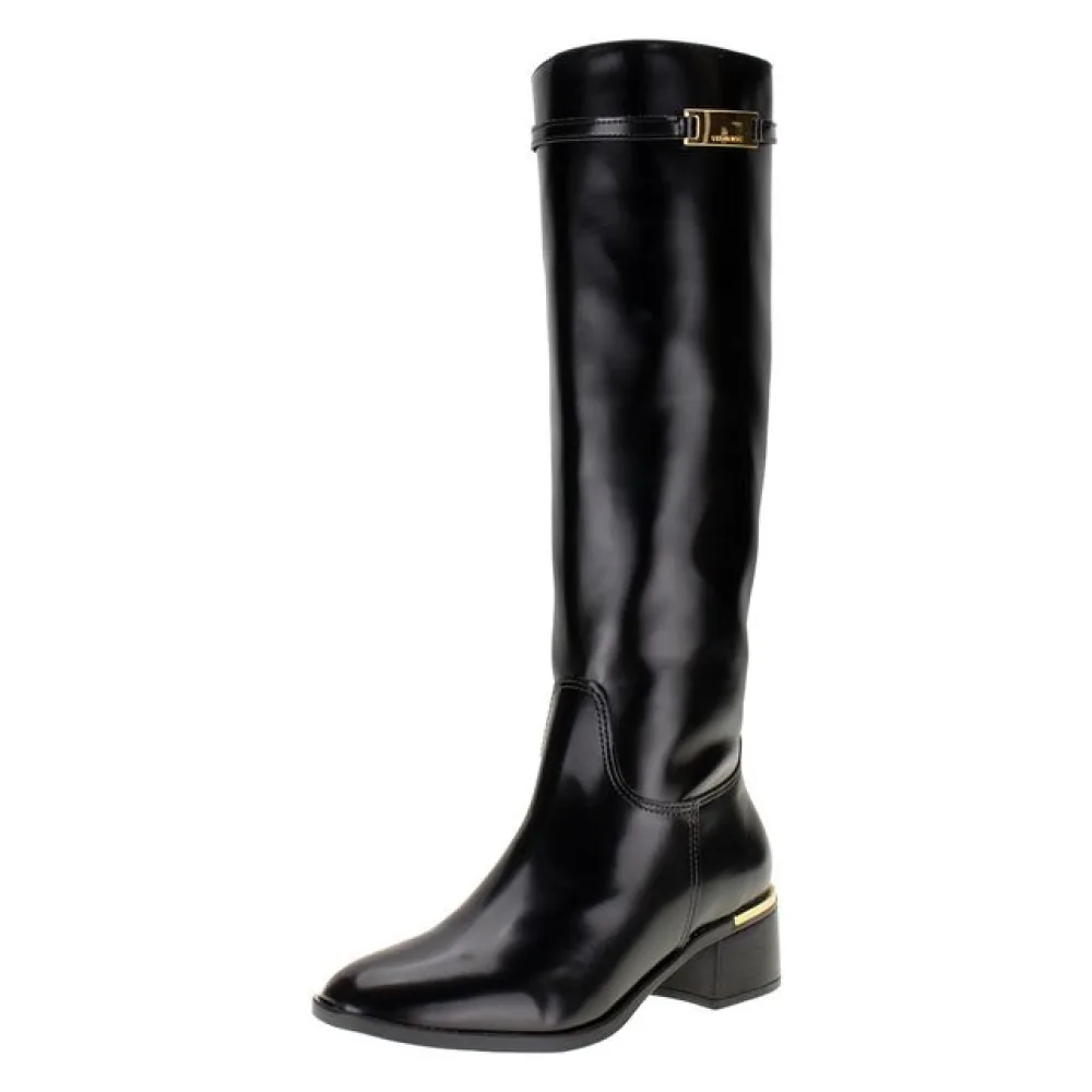 Bota Feminina Cano Alto Via Marte 098002 PRETO 34