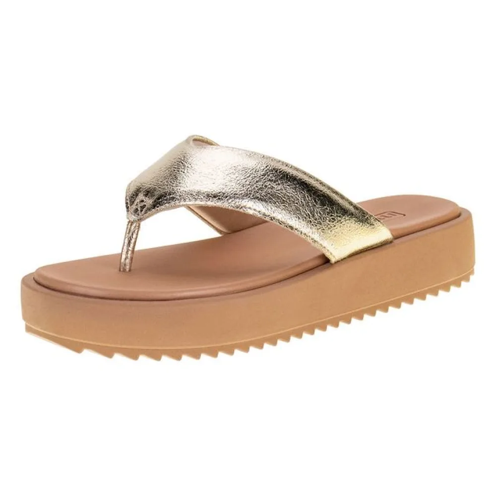 Tamanco Feminino Flat Moleca - 5489100 OURO 34