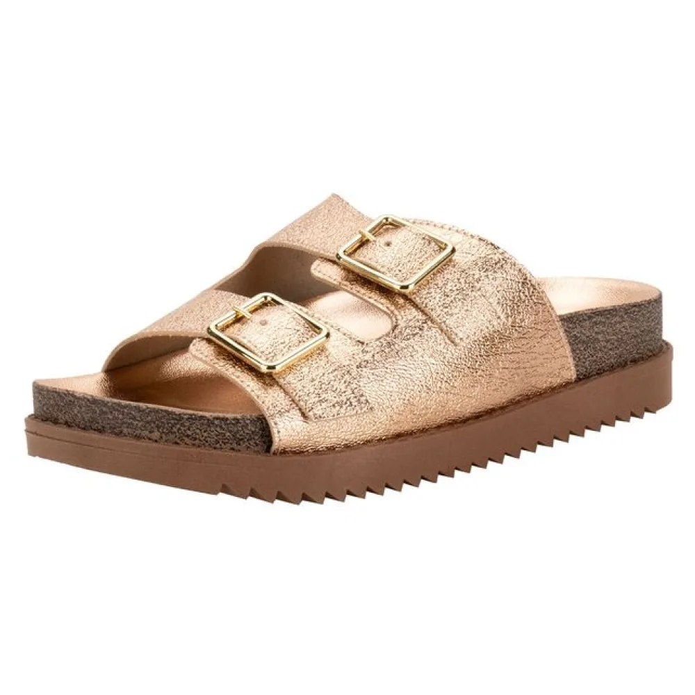 Sandália Feminina Conforto Moleca 5500105 BRONZE 35