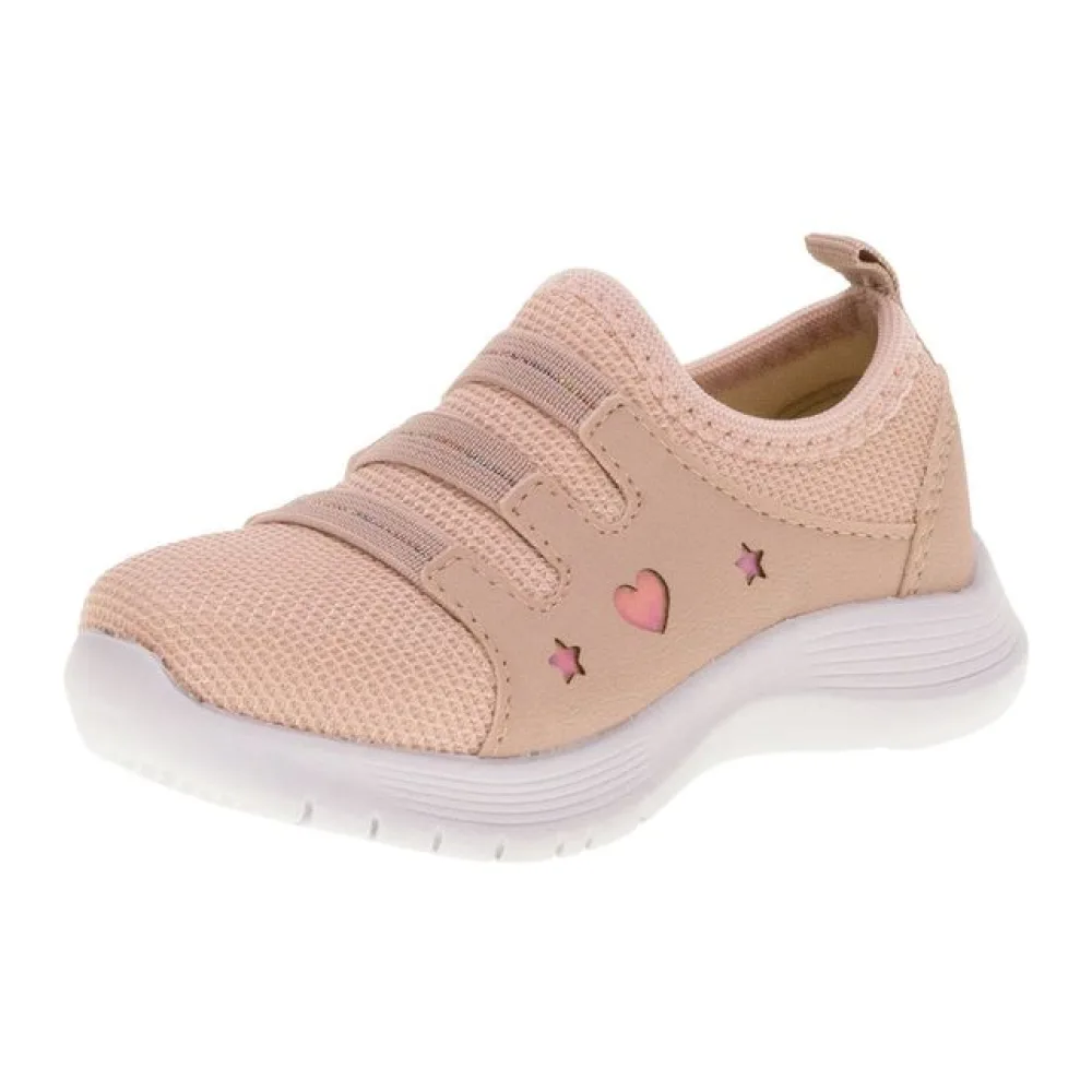 Tênis Infantil Feminino Slip On Lily Kids - 19022 SALMÃO 21