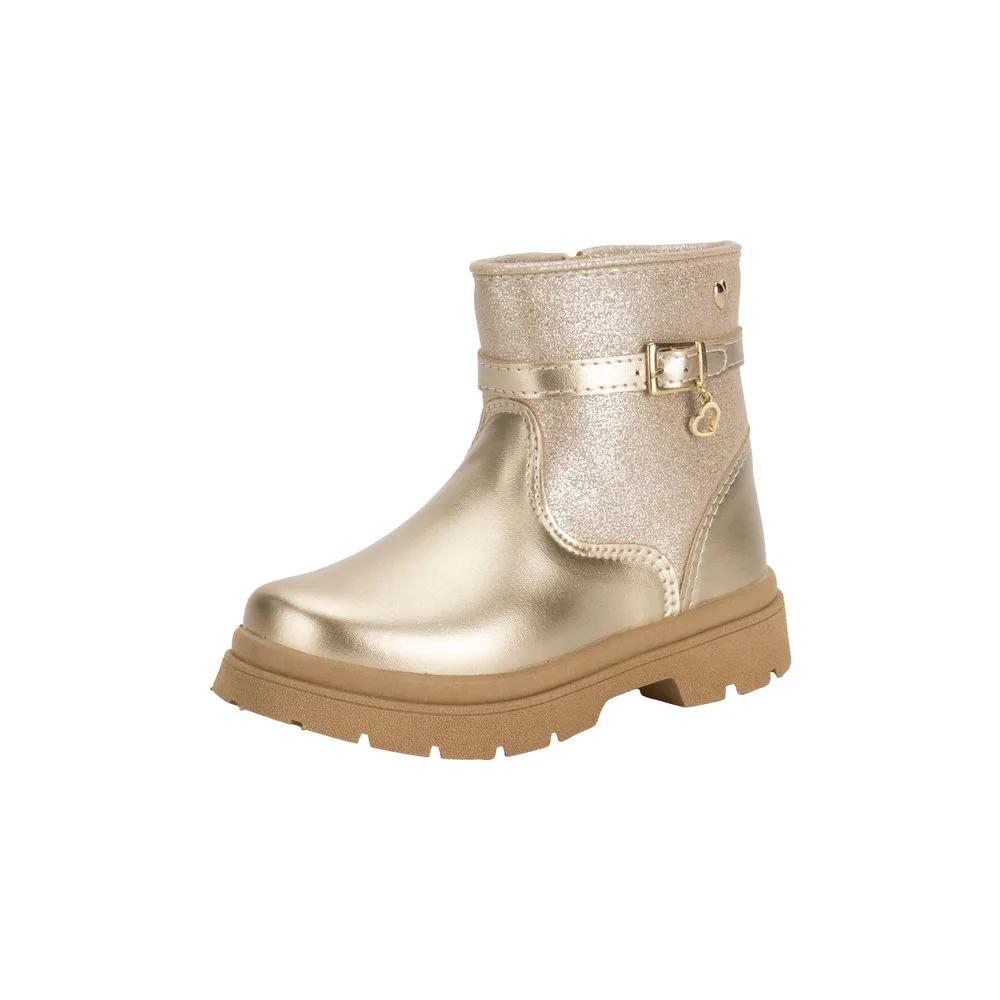 Bota Infantil Feminina Lily Kids 15105 OURO 21