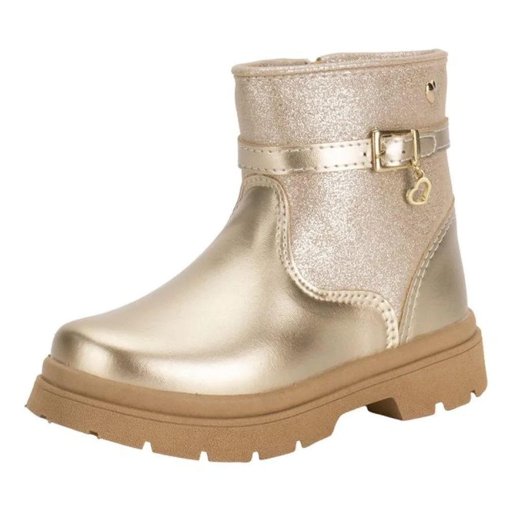 Bota Infantil Feminina Lily Kids 15105 OURO 21