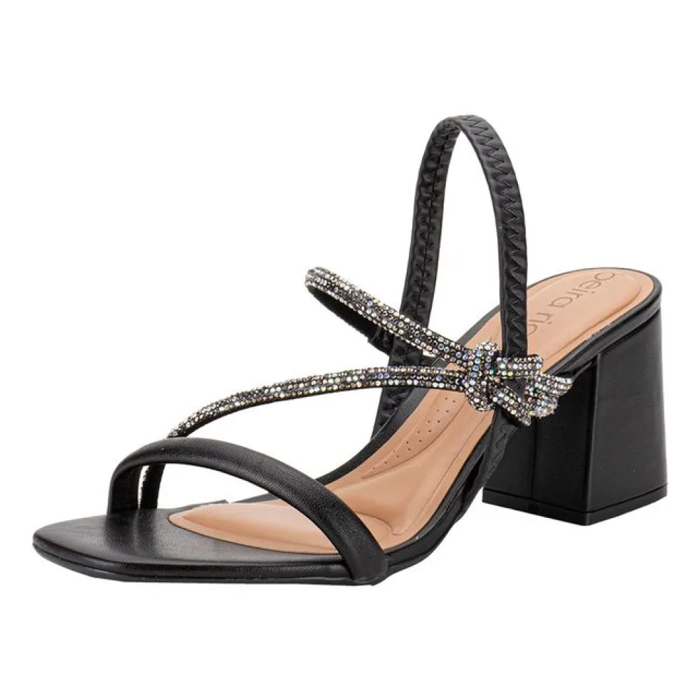 Sandália Feminina Salto Grosso Beira Rio 8436229 PRETO 37