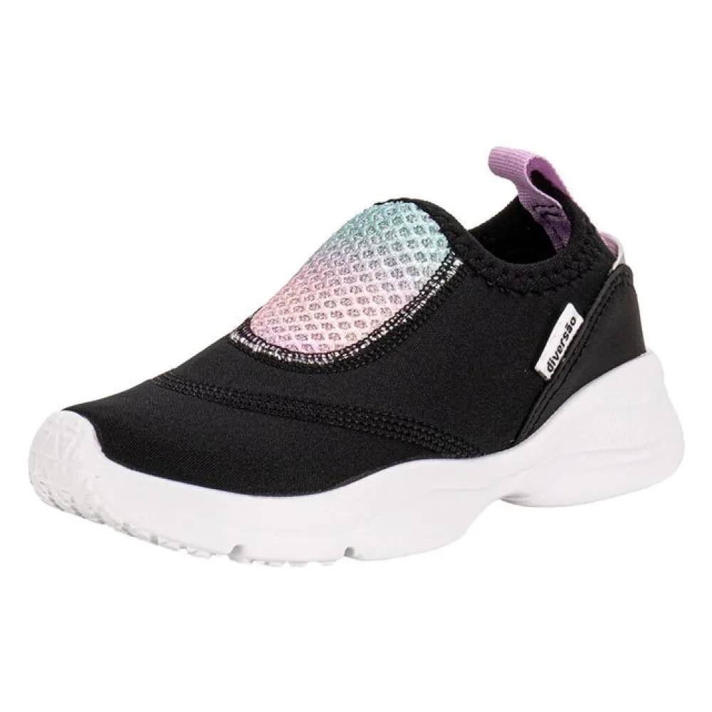 Tênis Infantil Slip On Mini Halley Diversão DI2349 PRETO 25