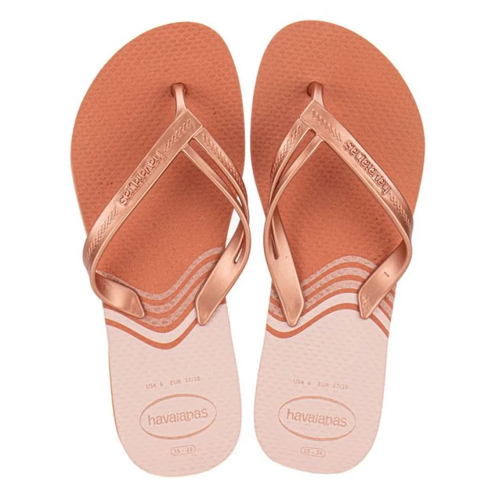 Chinelo Feminino Elegance Print Havaianas - 4148804 SALMÃO 33/34