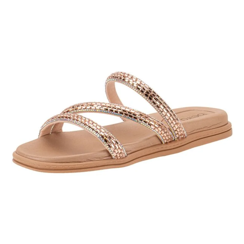 Tamanco Feminino Flat Beira Rio 8488108 BRONZE 34