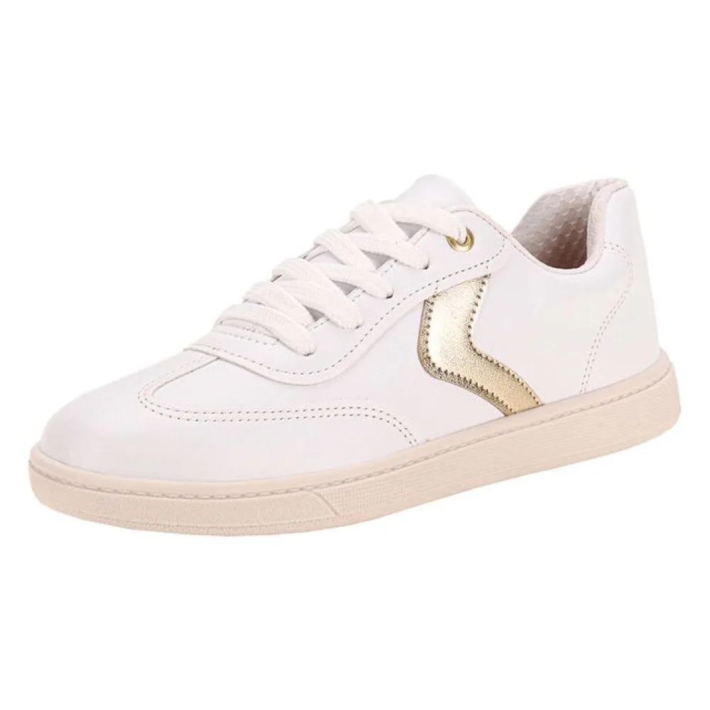 Tênis Feminino Casual Beira Rio 4313103 BRANCO/DOURADO 34
