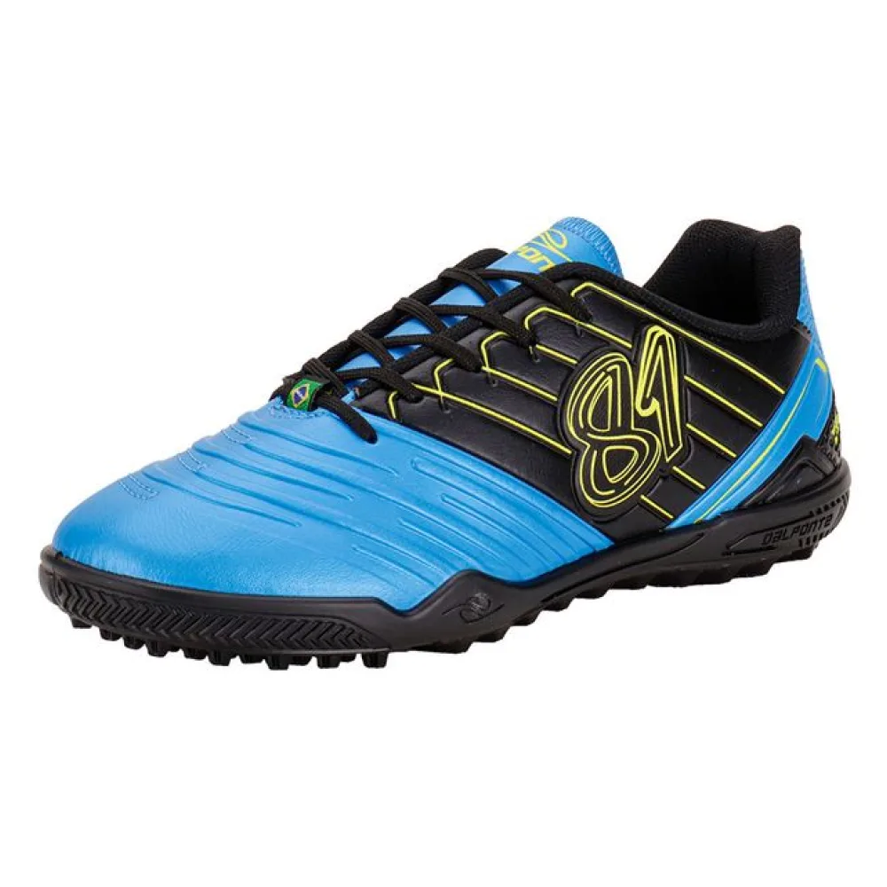 Chuteira Infantil Society 81 titanium Dalponte 1058 PRETO/AZUL 33