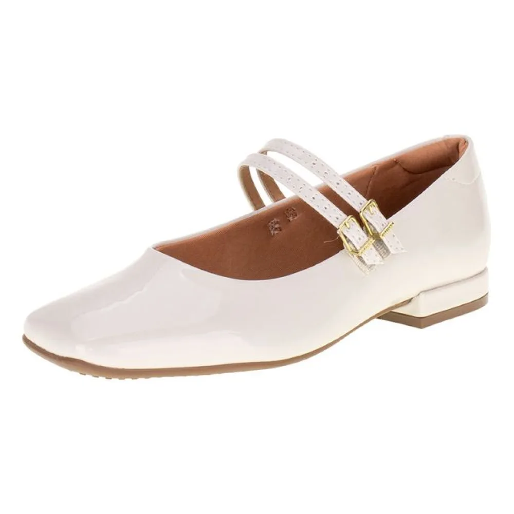 Sapato Feminino Salto Grosso Vizzano 1427102 MARFIM 34