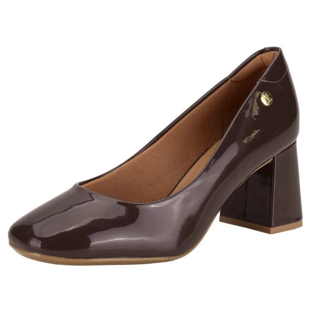 Sapato Feminino Salto Grosso Vizzano 1446100 CAFÉ 34